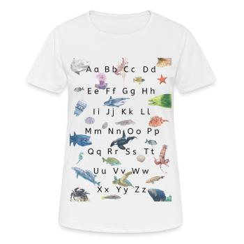 Meeresfauna und -literatur - Frauen T-Shirt atmungsaktiv - Weiß - Vorne - AI Model Female 172 dark (172cm)