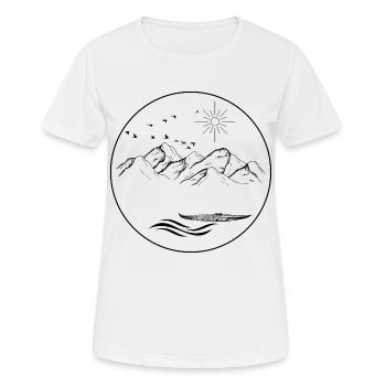 Le lac à la montagne - T-shirt respirant Femme - blanc - Devant - AI Model Female 172 dark (172cm)