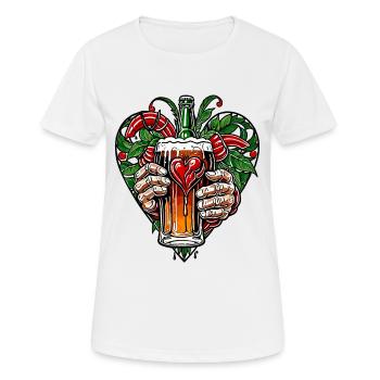 J’adore la bière - T-shirt respirant Femme - blanc - Devant - AI Model Female 172 dark (172cm)