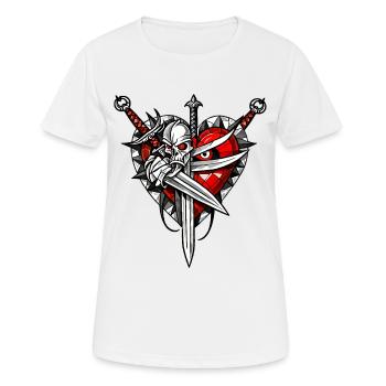 Cœur courageux - T-shirt respirant Femme - blanc - Devant - AI Model Female 172 dark (172cm)