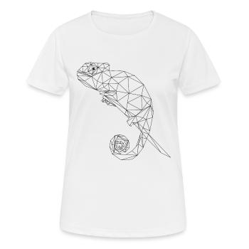 Chamäleon Chamäleons T-Shirt Geschenk Reptilien - Frauen T-Shirt atmungsaktiv - Weiß - Vorne - AI Model Female 172 dark (172cm)