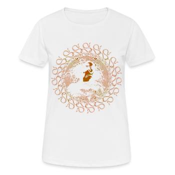 Medusa Psychedelic - Frauen T-Shirt atmungsaktiv - Weiß - Vorne - AI Model Female 172 dark (172cm)