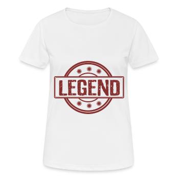 Légende en rouge - Légende en rouge - T-shirt respirant Femme - blanc - Devant - AI Model Female 172 dark (172cm)