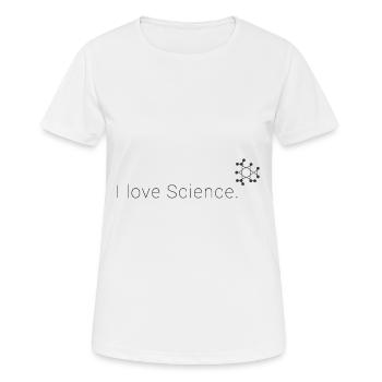J'aime la science - J'aime la science - T-shirt respirant Femme - blanc - Devant - AI Model Female 172 dark (172cm)