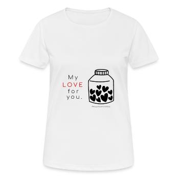 Mon amour pour toi - Mon amour pour toi - T-shirt respirant Femme - blanc - Devant - AI Model Female 172 dark (172cm)