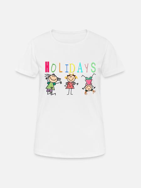 Vacances - T-shirt respirant Femme - blanc