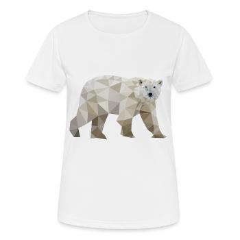 ours polaire polygone ours polaire - T-shirt respirant Femme - blanc - Devant - AI Model Female 172 dark (172cm)
