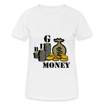 big money - a lot of money - Women's Breathable T-Shirt - white - Front - AI Model Female 172 dark (172cm)