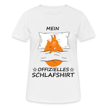 offizielles Schlafshirt Eichhörnchen Squirrel - Frauen T-Shirt atmungsaktiv - Weiß - Vorne - AI Model Female 172 dark (172cm)