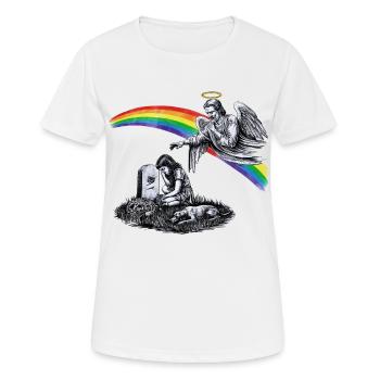 Papa disparu en deuil - T-shirt respirant Femme - blanc - Devant - AI Model Female 172 dark (172cm)