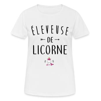Éleveuse de licorne - T-shirt respirant Femme - blanc - Devant - AI Model Female 172 dark (172cm)
