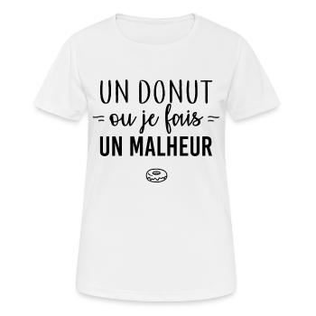 Un donut - T-shirt respirant Femme - blanc - Devant - AI Model Female 172 dark (172cm)