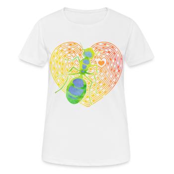Ameise - Frauen T-Shirt atmungsaktiv - Weiß - Vorne - AI Model Female 172 dark (172cm)