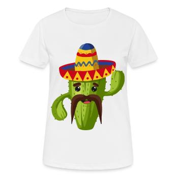Mexikanischer Kaktus - Frauen T-Shirt atmungsaktiv - Weiß - Vorne - AI Model Female 172 dark (172cm)