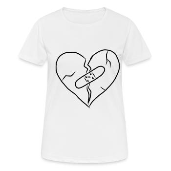 Trennung Liebesaus Liebeskummer Herz Geschenk - Frauen T-Shirt atmungsaktiv - Weiß - Vorne - AI Model Female 172 dark (172cm)