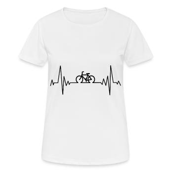 Bicycle Cycling Bicycle Tour Mountain Bike Cycling - Women's Breathable T-Shirt - white - Front - AI Model Female 172 dark (172cm)