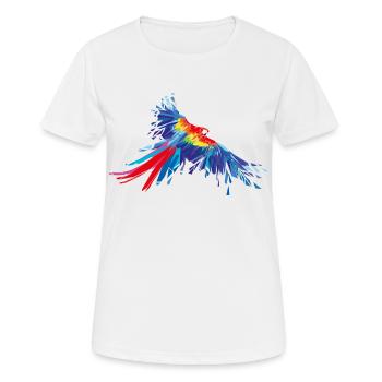 Parrot feathers Aras bird birds wing parrot bird - Women's Breathable T-Shirt - white - Front - AI Model Female 172 dark (172cm)