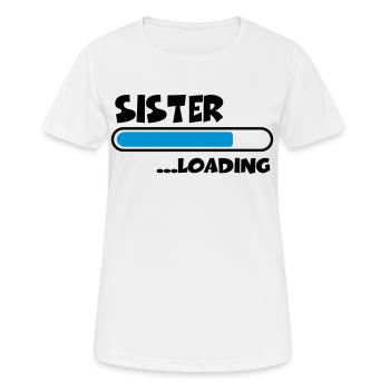 Sister loading - T-shirt respirant Femme - blanc - Devant - AI Model Female 172 dark (172cm)