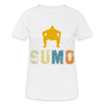 Sumo - Frauen T-Shirt atmungsaktiv - Weiß - Vorne - AI Model Female 172 dark (172cm)