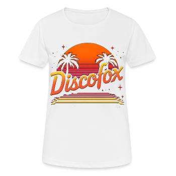 Discofox - Frauen T-Shirt atmungsaktiv - Weiß - Vorne - AI Model Female 172 dark (172cm)