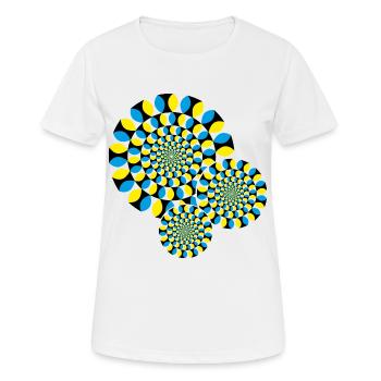 Illusion d'optique - T-shirt respirant Femme - blanc - Devant - AI Model Female 172 dark (172cm)