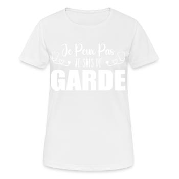 Je Peux Pas Je Suis De Garde Drôle Infirmier - T-shirt respirant Femme - blanc - Devant - AI Model Female 172 dark (172cm)