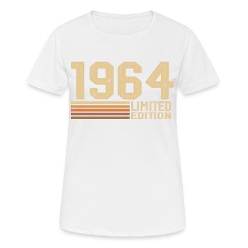 Né en 1964 anniversaire - Cadeau 1964 Vintage 1964 - T-shirt respirant Femme - blanc - Devant - AI Model Female 172 dark (172cm)