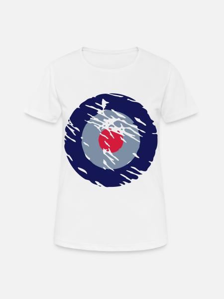 Mod signe vintage - T-shirt respirant Femme - blanc