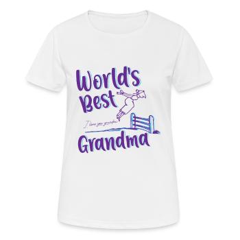 I LOVE YOU GRANDMA - T-shirt respirant Femme - blanc - Devant - AI Model Female 172 dark (172cm)