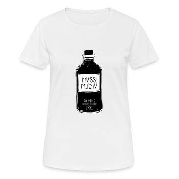 Don't swallow - Nicht schlucken - Frauen T-Shirt atmungsaktiv - Weiß - Vorne - AI Model Female 172 dark (172cm)