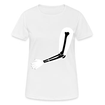 Lustiger gebrochener Arm Verletzung gebrochener Kn - Frauen T-Shirt atmungsaktiv - Weiß - Vorne - AI Model Female 172 dark (172cm)