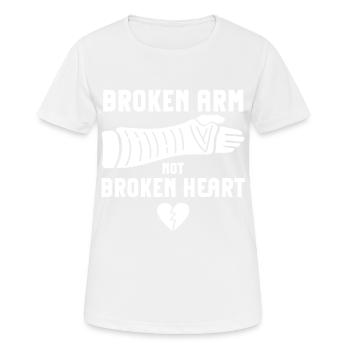 Drôle de blessure au bras cassé - T-shirt respirant Femme - blanc - Devant - AI Model Female 172 dark (172cm)