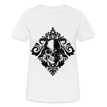 Baroque Esthétique Crâne Soft Grunge Dark Academia - T-shirt respirant Femme - blanc - Devant - AI Model Female 172 dark (172cm)