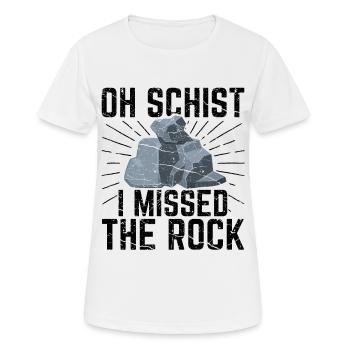 Funny geologist on a stone hunt - Women's Breathable T-Shirt - white - Front - AI Model Female 172 dark (172cm)