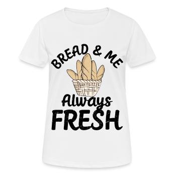 Funny bread baker - Women's Breathable T-Shirt - white - Front - AI Model Female 172 dark (172cm)