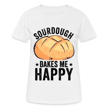 Funny bread baker - Women's Breathable T-Shirt - white - Front - AI Model Female 172 dark (172cm)