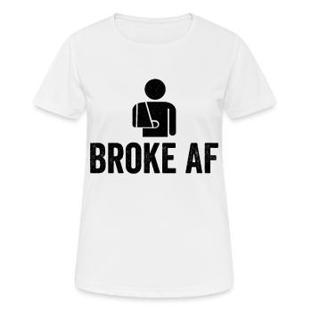 Gebrochener Arm - Frauen T-Shirt atmungsaktiv - Weiß - Vorne - AI Model Female 172 dark (172cm)