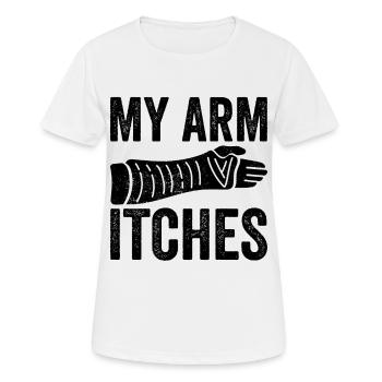 Gebrochener Arm - Frauen T-Shirt atmungsaktiv - Weiß - Vorne - AI Model Female 172 dark (172cm)