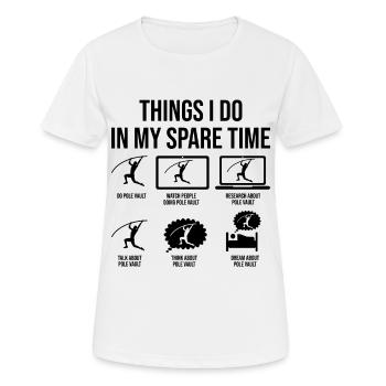 Lustiger Stabhochsprung Stabhochsprung - Frauen T-Shirt atmungsaktiv - Weiß - Vorne - AI Model Female 172 dark (172cm)