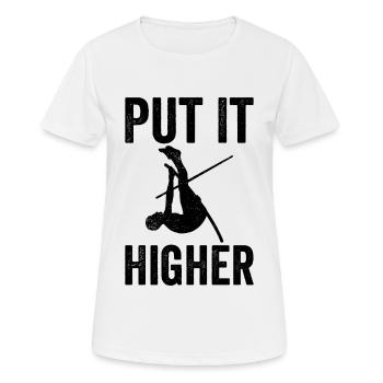 Saut à la perche amusant Saut à la perche - T-shirt respirant Femme - blanc - Devant - AI Model Female 172 dark (172cm)