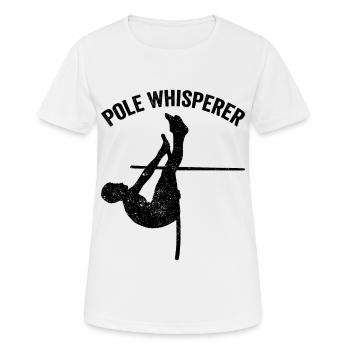 Saut à la perche amusant Saut à la perche - T-shirt respirant Femme - blanc - Devant - AI Model Female 172 dark (172cm)