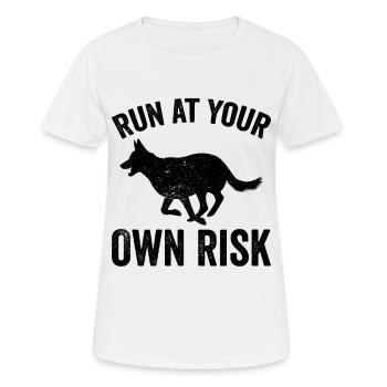 Polizeibeamter Polizeihund - Frauen T-Shirt atmungsaktiv - Weiß - Vorne - AI Model Female 172 dark (172cm)