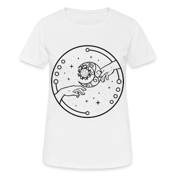Bohemian Aesthetic Creation Of Adam Sun and Moon - Women's Breathable T-Shirt - white - Front - AI Model Female 172 dark (172cm)