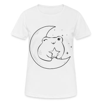 Bohemian Aesthetic Kawaii Frog Cottagecore - Women's Breathable T-Shirt - white - Front - AI Model Female 172 dark (172cm)