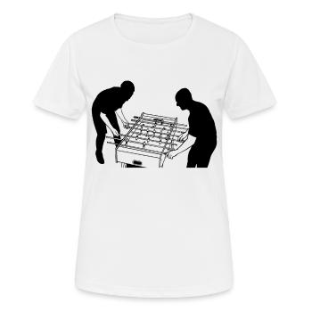 Joueurs de baby-foot - T-shirt respirant Femme - blanc - Devant - AI Model Female 172 dark (172cm)
