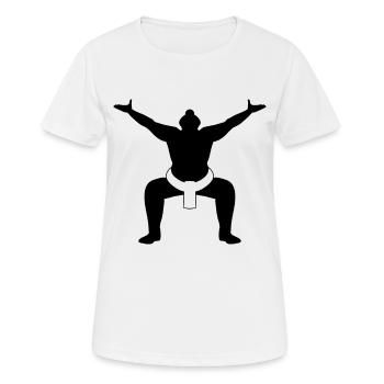 Sumo-Ringen Sumo-Ringer - Frauen T-Shirt atmungsaktiv - Weiß - Vorne - AI Model Female 172 dark (172cm)