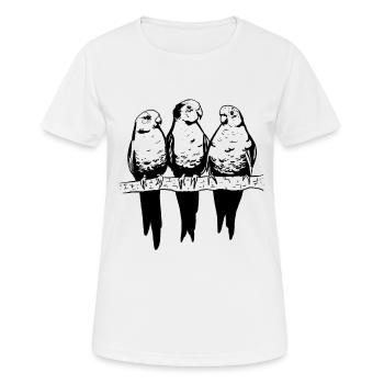 Wellensittich Wellensittich - Frauen T-Shirt atmungsaktiv - Weiß - Vorne - AI Model Female 172 dark (172cm)