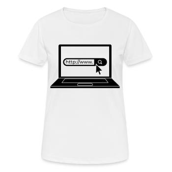Web Developer Web Development - Women's Breathable T-Shirt - white - Front - AI Model Female 172 dark (172cm)