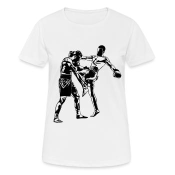 Kickboxen Kickboxer MMA - Frauen T-Shirt atmungsaktiv - Weiß - Vorne - AI Model Female 172 dark (172cm)
