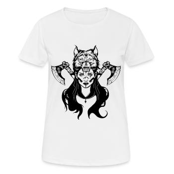 Freyja Déesse Wicca Mythologie païenne nordique - T-shirt respirant Femme - blanc - Devant - AI Model Female 172 dark (172cm)